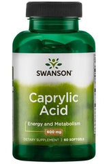 Swanson - Caprylic Acid, 600mg - 60 softgels - Nutri.se