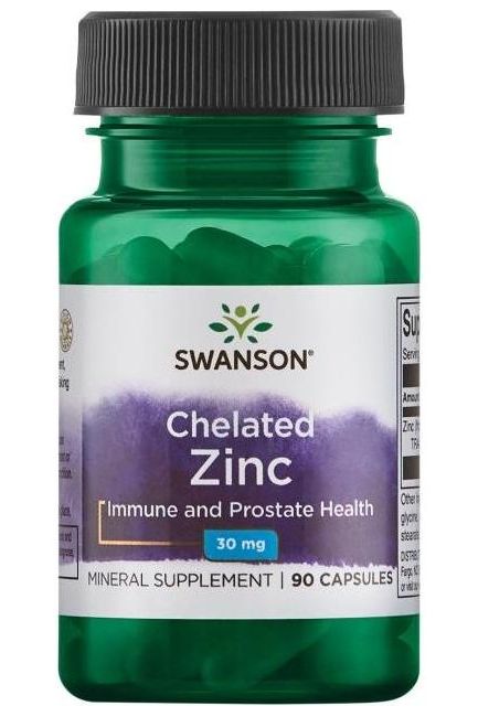 Swanson - Chelated Zinc, 30mg - 90 caps - Nutri.se