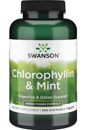 Swanson - Chlorophyllin & Mint - 500 chewable tablets - Nutri.se