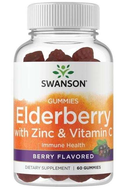 Swanson - Elderberry Gummies with Zinc & Vitamin C Berry - 60 gummies - Nutri.se