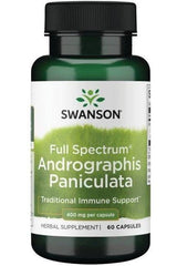 Swanson - Full Spectrum Andrographis Paniculata, 400mg - 60 caps - Nutri.se