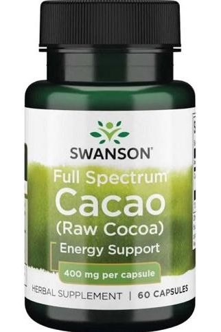 Swanson - Full Spectrum Cacao (Raw Cocoa), 400mg - 60 caps - Nutri.se
