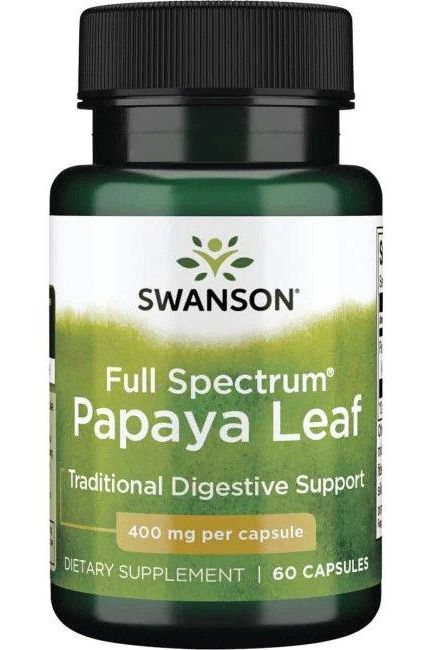 Swanson - Full Spectrum Papaya Leaf, 400mg - 60 caps - Nutri.se
