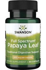 Swanson - Full Spectrum Papaya Leaf, 400mg - 60 caps - Nutri.se