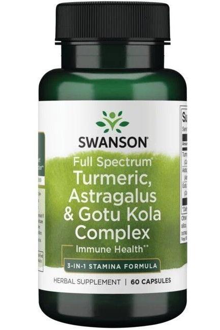 Swanson - Full Spectrum Turmeric, Astragalus & Gotu Kola Complex - 60 caps - Nutri.se