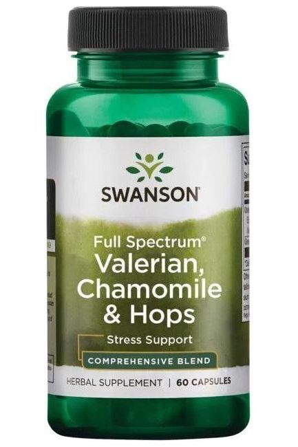 Swanson - Full Spectrum Valerian, Chamomile & Hops - 60 caps - Nutri.se