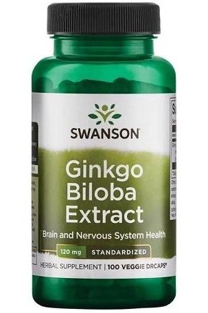 Swanson - Ginkgo Biloba Extract, 120mg - 100 vcaps - Nutri.se