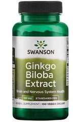 Swanson - Ginkgo Biloba Extract, 120mg - 100 vcaps - Nutri.se