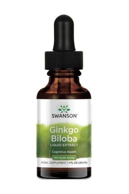 Swanson - Ginkgo Biloba Liquid Extract, Alcohol & Sugar-Free - 29 ml. - Nutri.se
