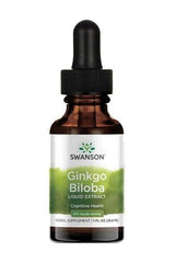 Swanson - Ginkgo Biloba Liquid Extract, Alcohol & Sugar-Free - 29 ml. - Nutri.se