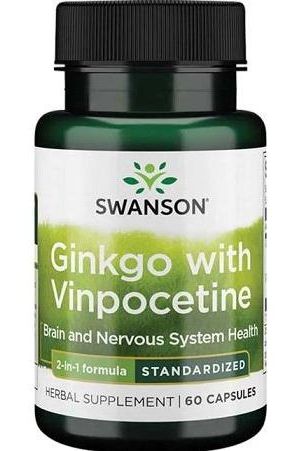Swanson - Ginkgo with Vinpocetine Standardized - 60 caps - Nutri.se
