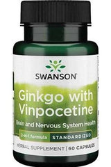 Swanson - Ginkgo with Vinpocetine Standardized - 60 caps - Nutri.se