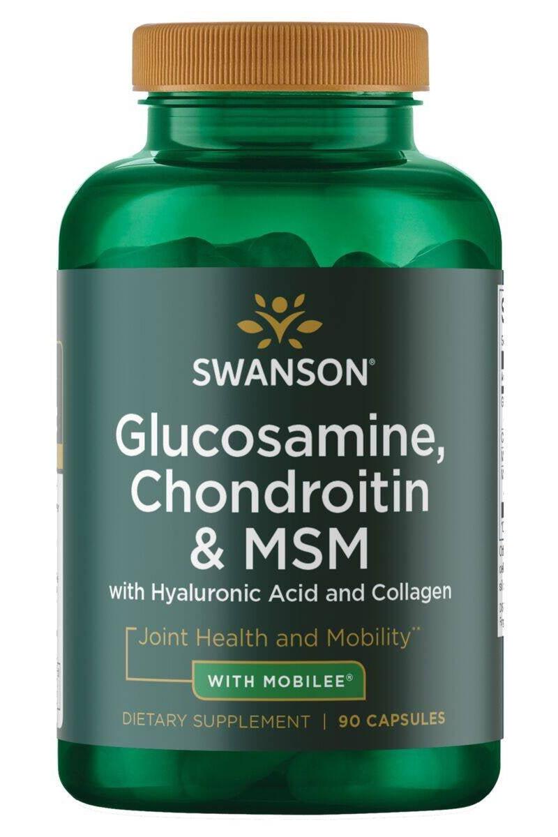 Swanson Glucosamine, Chondroitin, MSM supplement for joint health, 90 capsules bottle