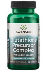 Swanson Glutathione Precursor Complex bottle, 60 capsules, offering antioxidant support and immune benefits.