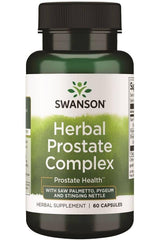 Swanson Herbal Prostate Complex supplement bottle, supports men's urinary health with natural ingredients.
