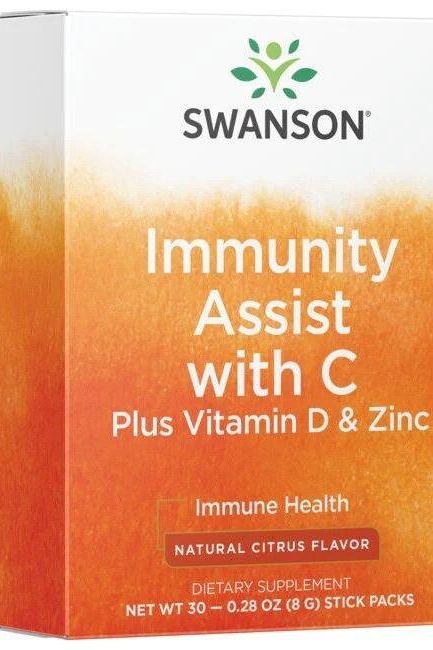 Swanson - Immunity Assist with C Plus Vitamin D & Zinc, Citrus - 30 x 8g - Nutri.se