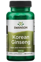 Swanson - Korean Ginseng, 500mg - 100 caps - Nutri.se