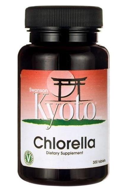 Swanson Kyoto Chlorella dietary supplement, 300 tabs, rich in vitamins and minerals for health and detox.