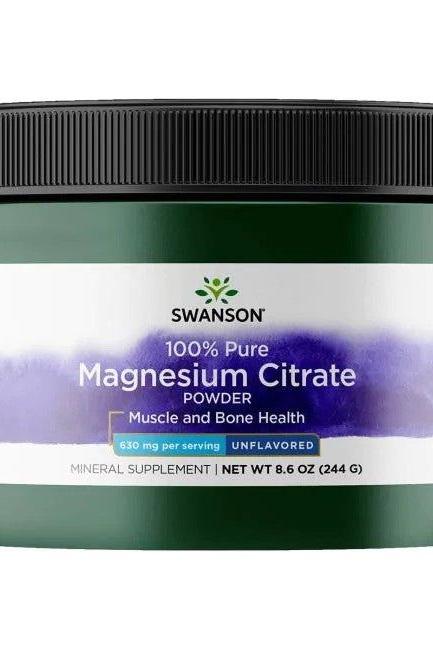 Swanson - Magnesium Citrate 100% Pure Powder - 244g - Nutri.se