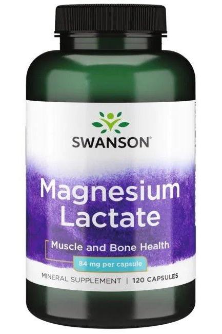 Swanson - Magnesium (Lactate), 84mg - 120 caps - Nutri.se