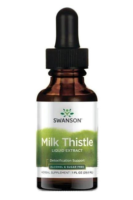 Swanson - Milk Thistle Liquid Extract, Alcohol & Sugar-Free - 29 ml. - Nutri.se