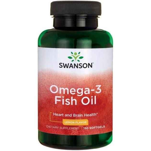 Swanson - Omega-3 Fish Oil, Lemon - 150 softgels