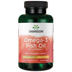 Swanson - Omega-3 Fish Oil with Vitamin D - 60 softgels