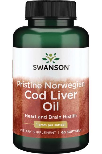 Swanson - Pristine Norwegian Cod Liver Oil, 1000mg - 60 softgels - Nutri.se