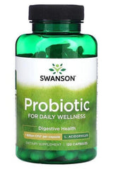 Swanson Probiotic supplement for daily wellness, 1 billion CFU, supports digestive health and gut balance.