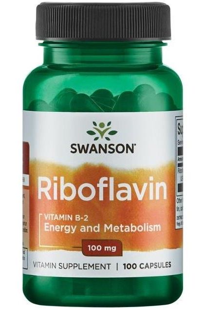 Swanson - Riboflavin Vitamin B-2, 100mg - 100 caps - Nutri.se