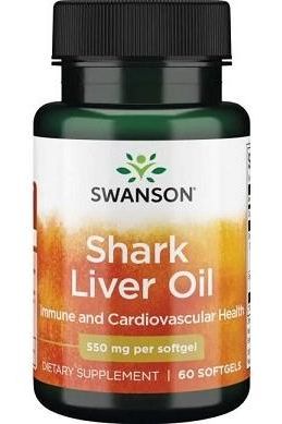 Swanson - Shark Liver Oil, 550mg - 60 softgels - Nutri.se