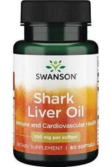 Swanson - Shark Liver Oil, 550mg - 60 softgels - Nutri.se