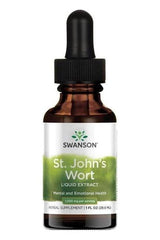 Swanson St. John's Wort liquid extract bottle, 29.6 ml for mental and emotional health support.