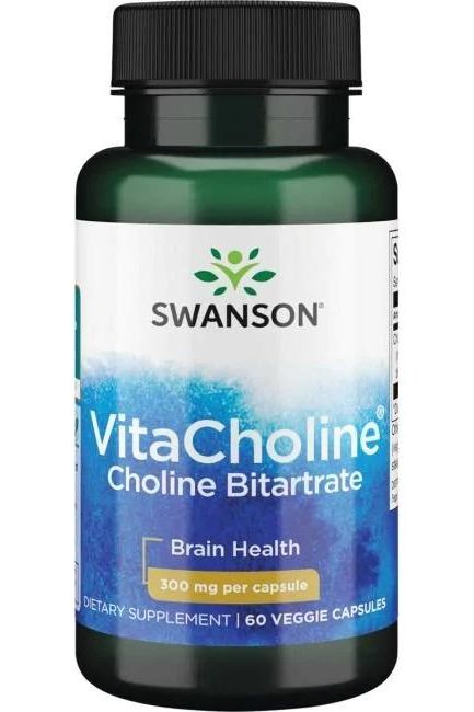 Swanson - VitaCholine Choline Bitartrate, 300mg - 60 vcaps - Nutri.se