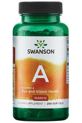 Swanson - Vitamin A, 10 000 IU - 250 softgels - Nutri.se