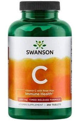 Swanson - Vitamin C with Rose Hips Extract - Timed-Release, 1000mg - 250 tablets - Nutri.se