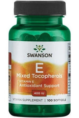 Swanson - Vitamin E Mixed Tocopherols, 400 IU - 100 softgels - Nutri.se