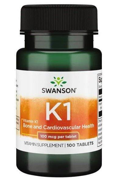 Swanson - Vitamin K1, 100mcg - 100 tablets - Nutri.se Swanson - Vitamin K1, 100mcg - 100 tablets - Nutri.se