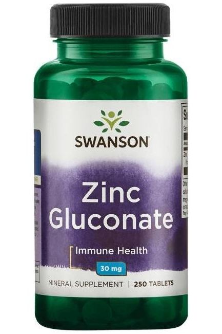 Swanson - Zinc Gluconate, 30mg - 250 tablets - Nutri.se