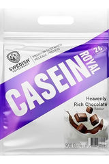 Swedish Supplements Casein Royal 900g packaging with Heavenly Rich Chocolate flavor design.