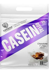 Swedish Supplements Casein Royal protein powder, 900g, Chocolate Fudge flavor, high protein snack