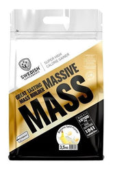 Swedish Supplements Massive Mass protein powder pack, super high calorie gainer, banana flavor, 3.5 kg.