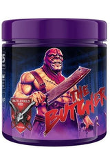 Swedish Supplements The Butcher product container with vibrant design for enhanced performance and muscle recovery.