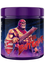 Swedish Supplements The Butcher, cola flavored pre-workout, 425g with character illustration and vibrant packaging.