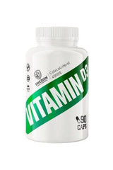 Swedish Supplements Vitamin D3 bottle, 90 capsules, supports immune system and bone health.