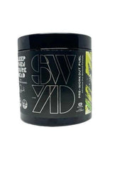SWYD Pre-Workout Fuel container showcasing high-energy formula with natural ingredients for enhanced performance.