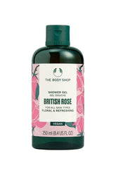 The Body Shop British Rose Shower Gel 250 ml, vegan, floral and refreshing for all skin types.