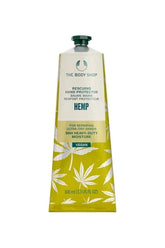 The Body Shop Hemp Vegan Rescuing Hand Cream tube, 100 ml, for ultra-dry hands and 24-hour moisture.