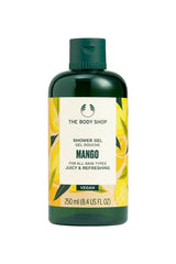 The Body Shop Mango Shower Gel 250 ml, vegan formula for all skin types, refreshing tropical fragrance.