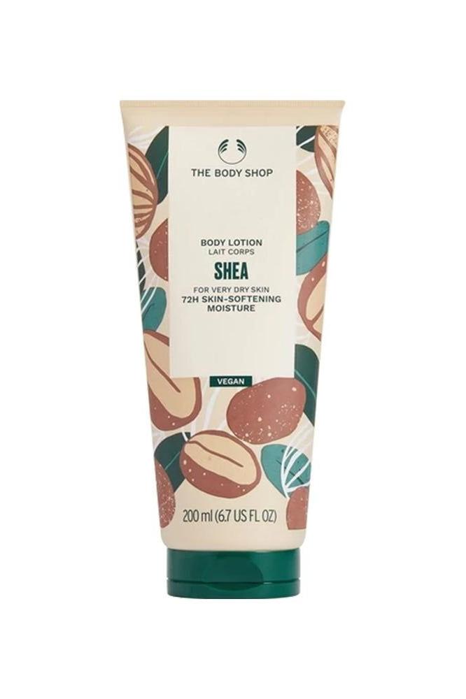 The Body Shop Shea Vegan Body Lotion 200 ml, creamy lotion for very dry skin, enriched with shea butter, 72-hour moisture.